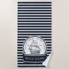 Nautical Personalized Boat Name Strandlaken