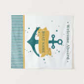 Nautical Personalized Boat Name Wandkleed (Voorkant (horizontaal))