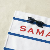 Nautical Personalized Nantucket Strandlaken (In situ)