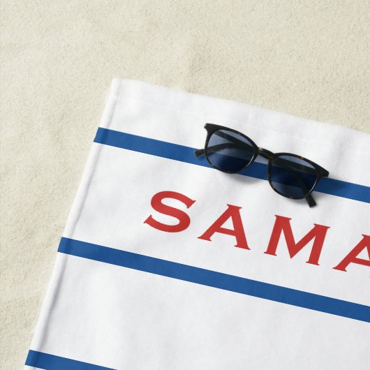 Nautical Personalized Nantucket Strandlaken (In situ)