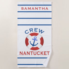Nautical Personalized Nantucket Strandlaken