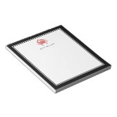 Nautical Personalized Notepad, Red Black Crab Notitieblok (Schuin)