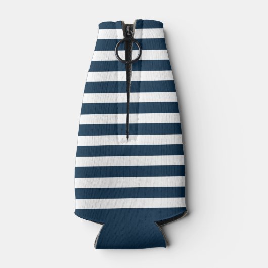 Nautical Personalized vuurtoren Blue Boat Name Flesjeskoeler (Achterkant)