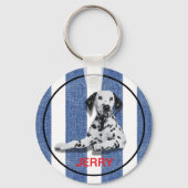 Nautical Pet Name & Photo Metal Sleutelhanger (Voorkant)