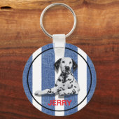 Nautical Pet Name & Photo Metal Sleutelhanger (Voorkant)