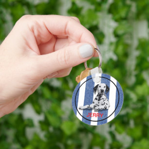 Nautical Pet Name & Photo Metal Sleutelhanger