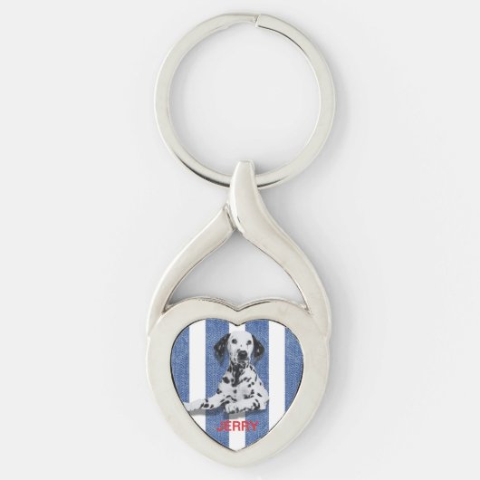 Nautical Pet Name & Photo Metal Sleutelhanger (Voorkant)