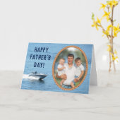 Nautical Photo Happy Fathers Day Card Kaart (Gele Bloem)