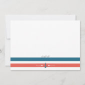 Nautical Photo Invitation Kaart (Achterkant)