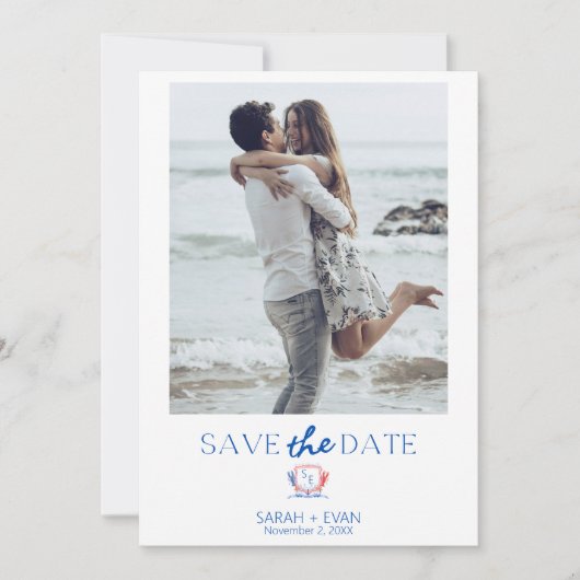 Nautical Photo Lobster Save the Date Uitnodiging (Voorkant)