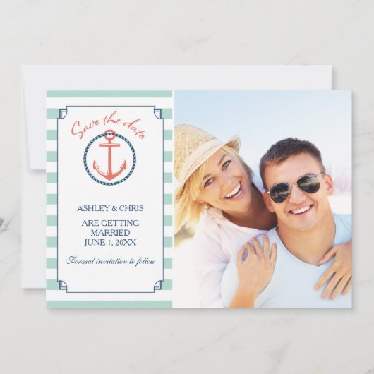 Nautical Photo Save the Date - Anchor (Voorkant)