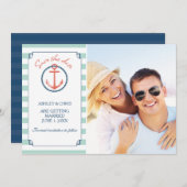 Nautical Photo Save the Date - Anchor (Voorkant / Achterkant)