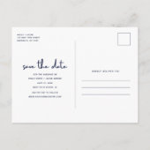Nautical Photo Wedding Save the Date Aankondigingskaart (Achterkant)