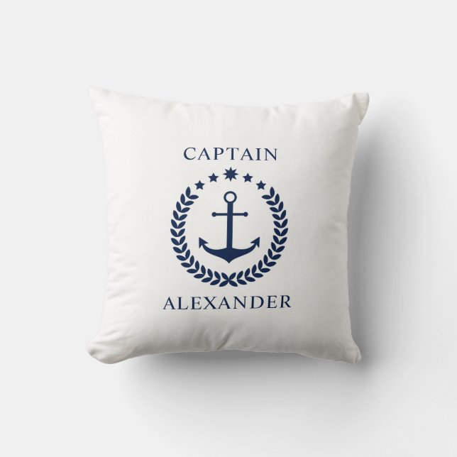 Nautical Pillow Blue en White  Kussen (Voorkant)