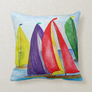 Nautical Pillow, kleurrijke nagels Kussen