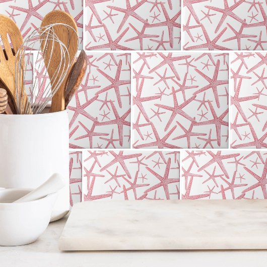 Nautical Pink Beach House Tegeltje