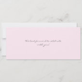 Nautical Pink Wedding Invitation Boarding Pass Kaart (Achterkant)