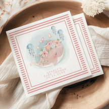 Nautical Pink Whale Jellyfish Girl Baby shower