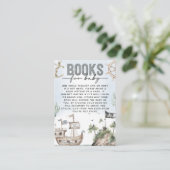 Nautical Pirate Baby shower Boek Aanvraag Informatiekaartje (Staand voorkant)