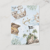 Nautical Pirate Baby shower Boek Aanvraag Informatiekaartje (Achterkant)