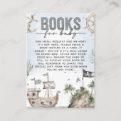 Nautical Pirate Baby shower Boek Aanvraag Informatiekaartje (Voorkant)