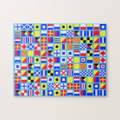 Nautical Pirate Flag Double Puzzle Legpuzzel (Horizontaal)