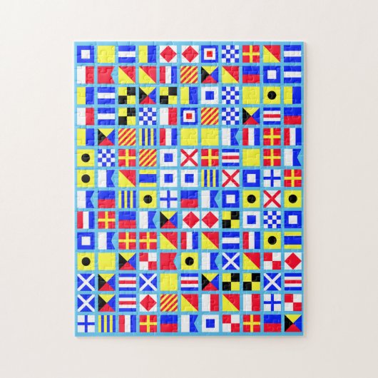 Nautical Pirate Flag Double Puzzle Legpuzzel (Verticaal)