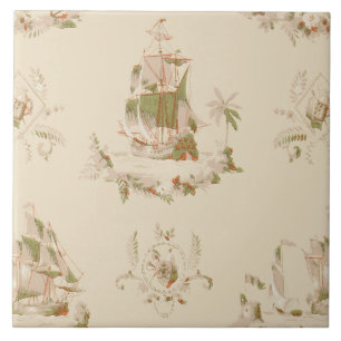  Nautical Pirate Ships Pattern Tegeltje