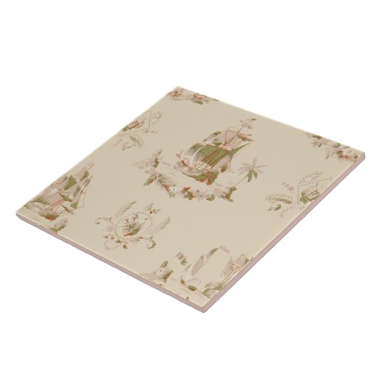  Nautical Pirate Ships Pattern Tegeltje (Zijkant)