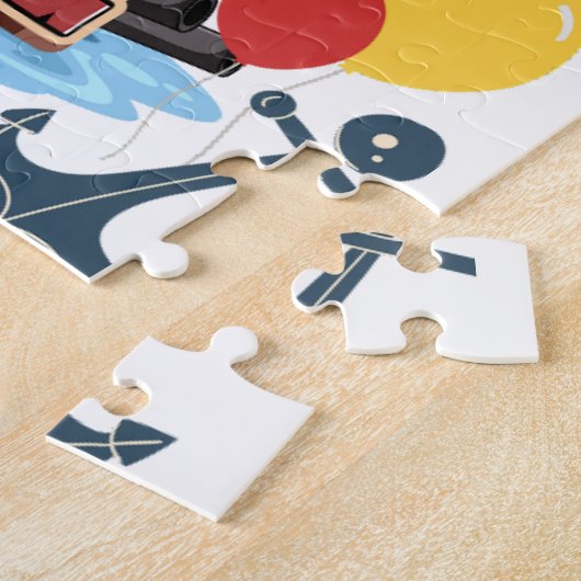 Nautical Pirate Zee Dank u Verjaardag Gift Kaart Legpuzzel (Zijkant)