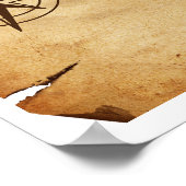 Nautical Pirate Zee Welkom Verjaardagsschat Poster (Hoek)