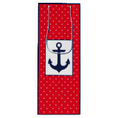 Nautical Polka Dots | Rood Wijn Cadeautas (Voorkant)