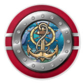 Nautical Porthole Ceramic Pull Keramische Knop (Voorkant)