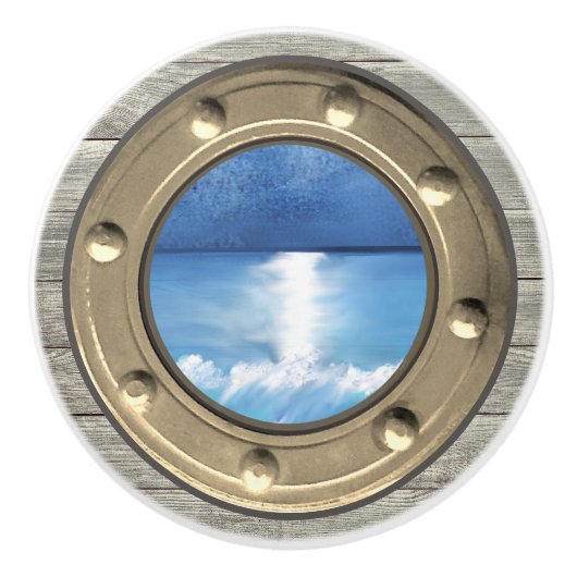 Nautical Porthole Ceramic Pull Keramische Knop (Voorkant)