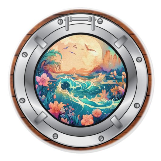 Nautical Porthole Drawer Knobs Keramische Knop (Voorkant)