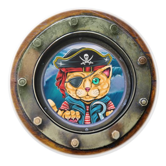 Nautical Porthole Drawer Knobs Keramische Knop (Voorkant)