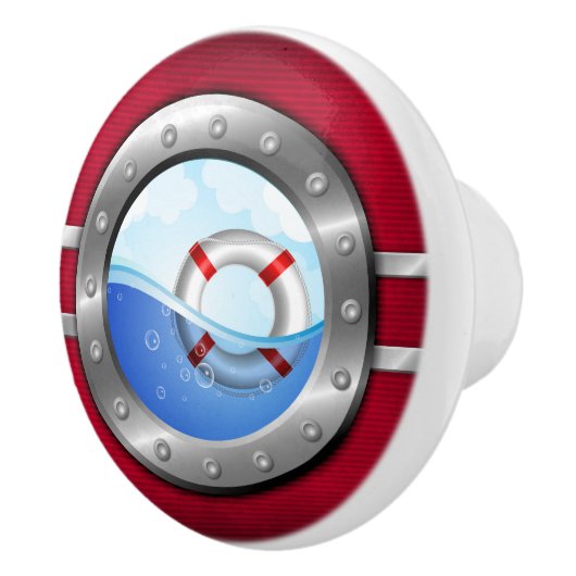 Nautical Porthole Drawer Knobs Keramische Knop (Rechts)