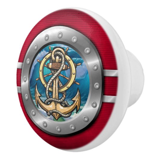 Nautical Porthole Drawer Knobs Keramische Knop (Rechts)
