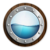 Nautical Porthole Drawer Knobs Keramische Knop (Voorkant)