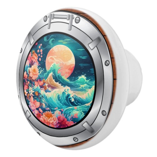 Nautical Porthole Drawer Knobs Keramische Knop (Rechts)