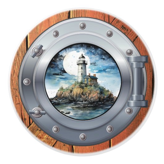 Nautical Porthole Drawer Knobs Keramische Knop (Voorkant)