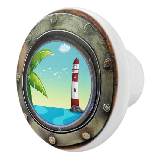 Nautical Porthole Drawer Knobs Keramische Knop (Rechts)