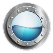 Nautical Porthole Drawer Knobs Keramische Knop (Voorkant)