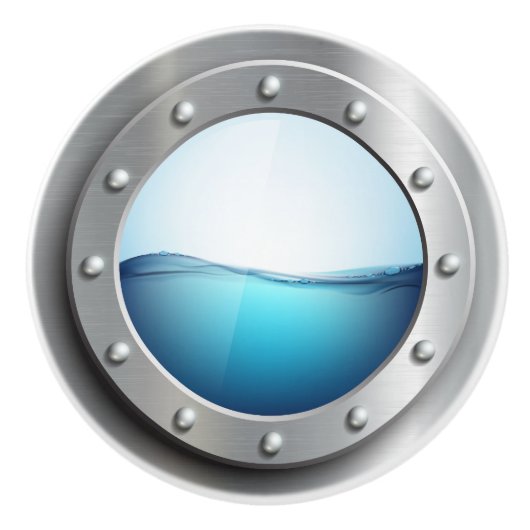 Nautical Porthole Drawer Knobs Keramische Knop (Voorkant)