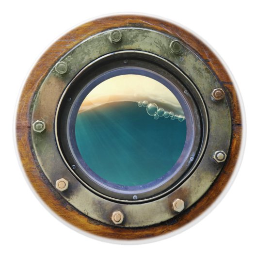 Nautical Porthole Drawer Knobs Keramische Knop (Voorkant)
