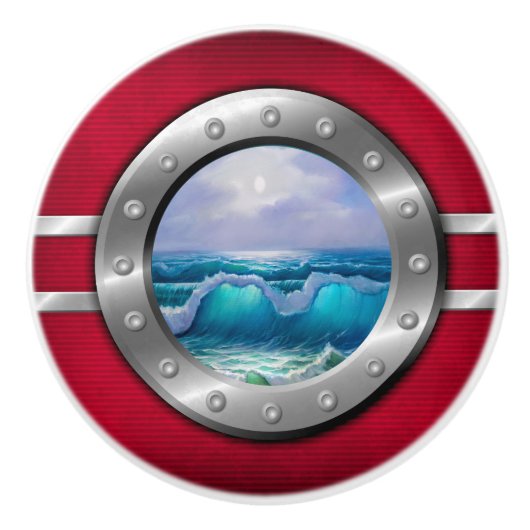 Nautical Porthole Drawer Knobs Keramische Knop (Voorkant)