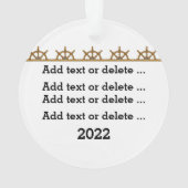 Nautical Porthole Shark Ornament (achterkant)