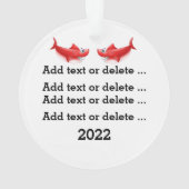 Nautical Porthole Shark Ornament (achterkant)