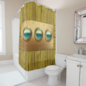 Nautical Porthole Shower Curtain Douchegordijn (In situ)