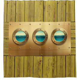 Nautical Porthole Shower Curtain Douchegordijn